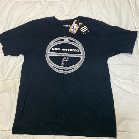 Spurs Black Adidas Tee - Picture 1 of 4